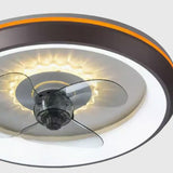 Round Remote Control LED Ceiling Fan with Lighting Image - 11