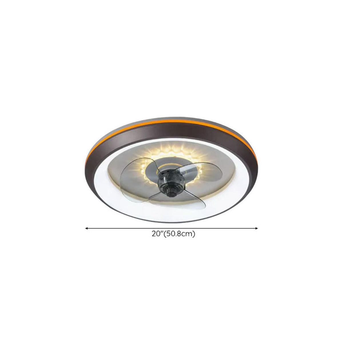 Round Remote Control LED Ceiling Fan with Lighting 