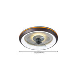 Round Remote Control LED Ceiling Fan with Lighting Image - 15