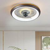 Round Remote Control LED Ceiling Fan with Lighting Image - 3