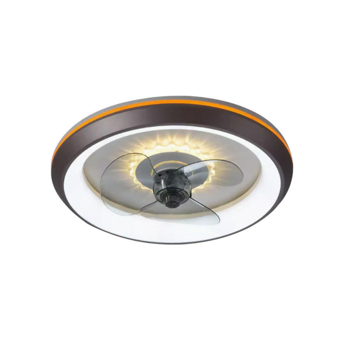 Round Remote Control LED Ceiling Fan with Lighting Image - 5