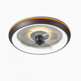 Round Remote Control LED Ceiling Fan with Lighting Image - 7