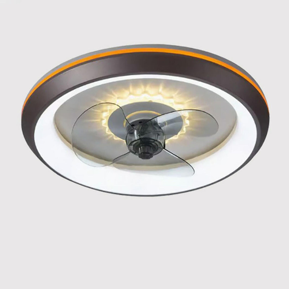 Round Remote Control LED Ceiling Fan with Lighting Image - 8