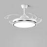 Round Simple Retractable Blade Modern Ceiling Fan Light Image - 9