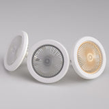 Round Simple White Bladeless Pendant Fan with Light Image - 10