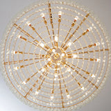 Round Tiered Crystal Clear Metal Living Room Chandelier Image - 12