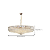 Round Tiered Crystal Clear Metal Living Room Chandelier Image - 20