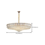 Round Tiered Crystal Clear Metal Living Room Chandelier Image - 21