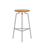 Round Tripod Metal Backless Counter Bar Stools Black Image - 3