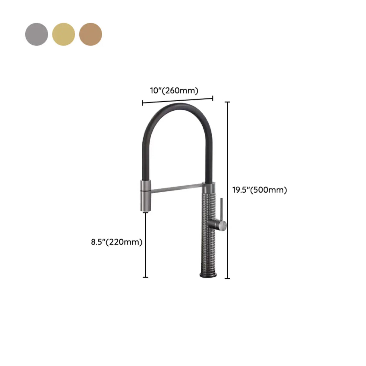 Rust Resistant Brass Swivel Spout Kitchen Faucet 