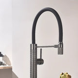 Rust Resistant Brass Swivel Spout Kitchen Faucet Image - 8