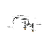 Rust Resistant Copper Kitchen Faucet with Two Handles #size