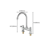 Rust Resistant Copper Kitchen Faucet with Two Handles Image - 12