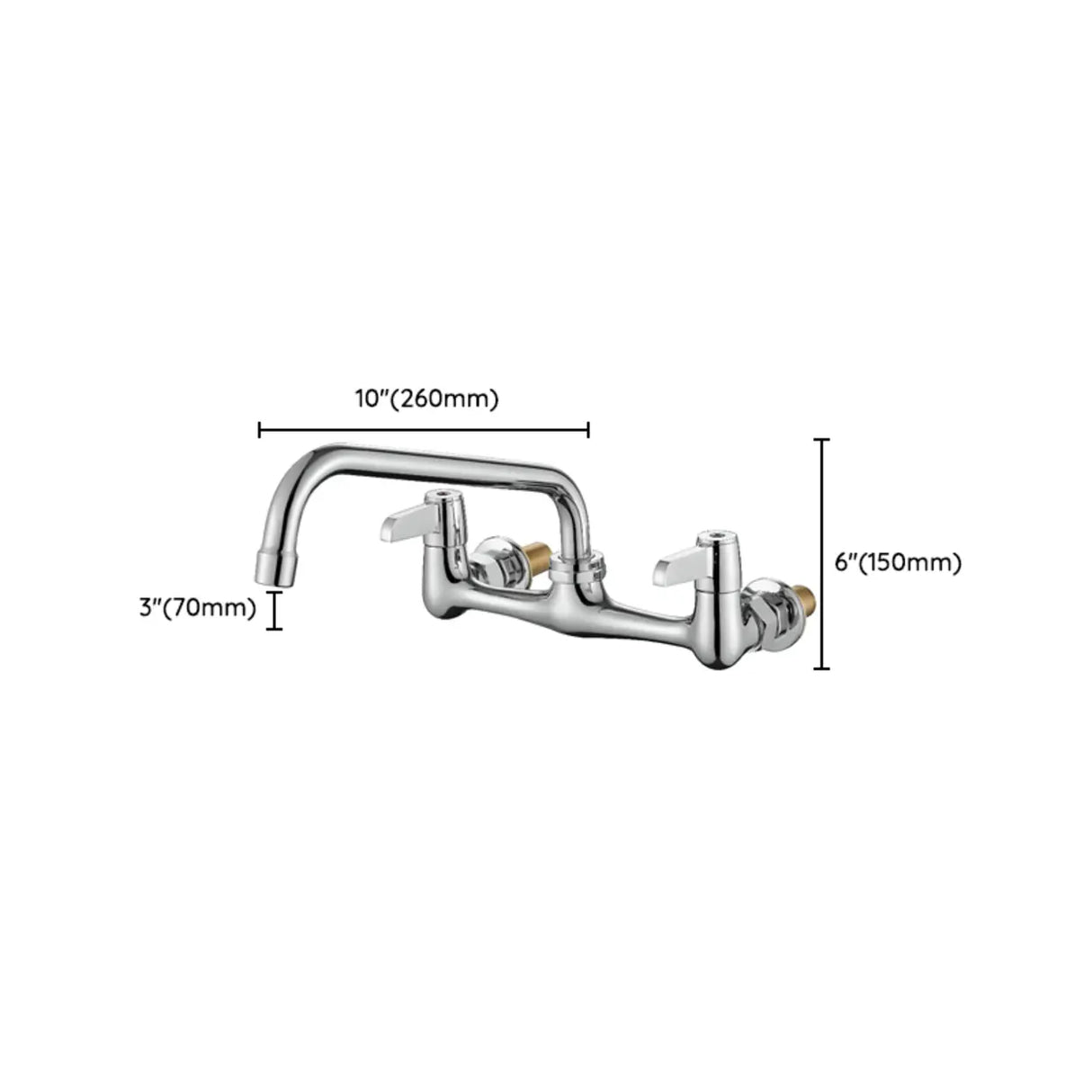 Rust Resistant Copper Kitchen Faucet with Two Handles Image - 13