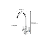 Rust Resistant Copper Kitchen Faucet with Two Handles Image - 15