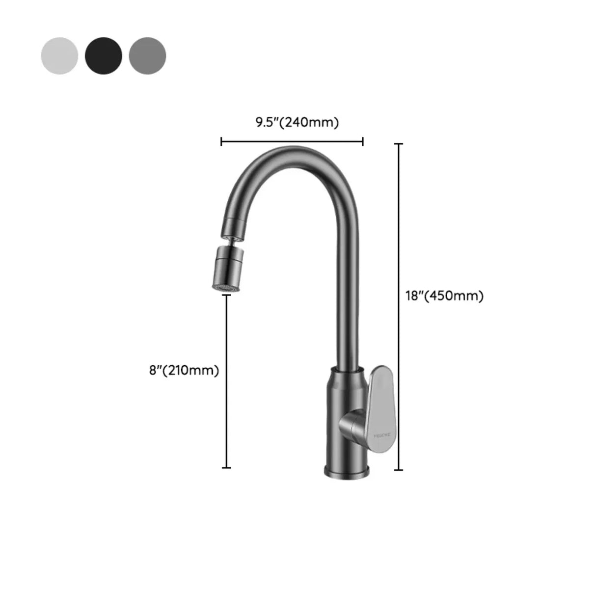 Rust Resistant Copper Swivel Spout Kitchen Faucets Image - 14