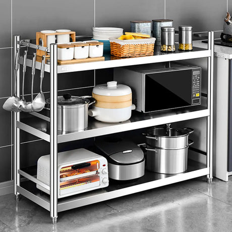 Rust Resistant Silver Stainless Steel Baker's Rack Image - 1