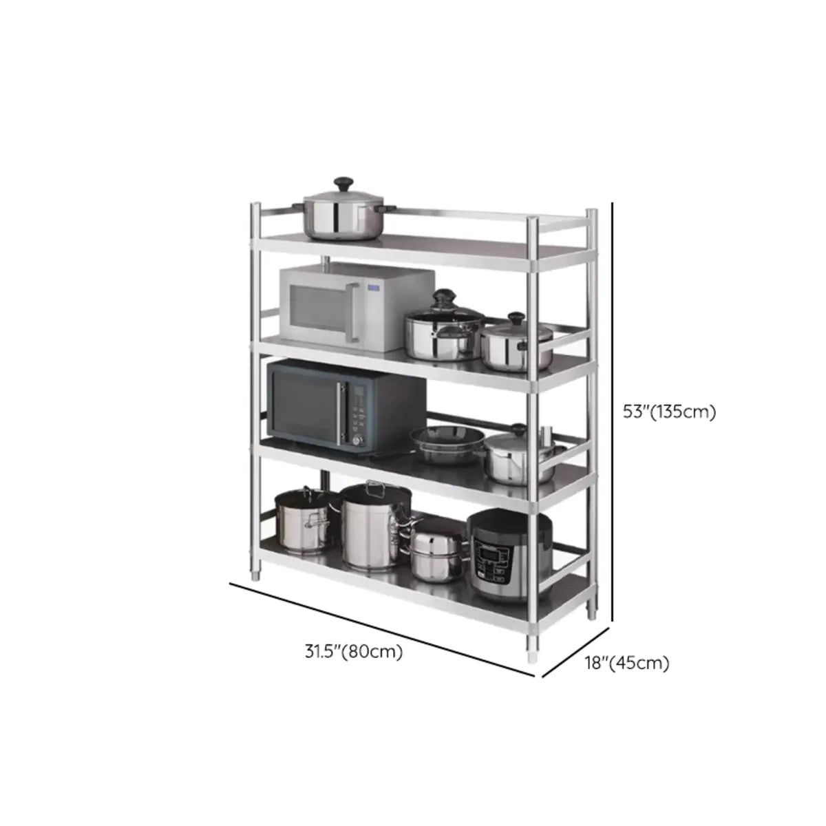 Rust Resistant Stainless Steel Countertop Baker's Rack Image - 12