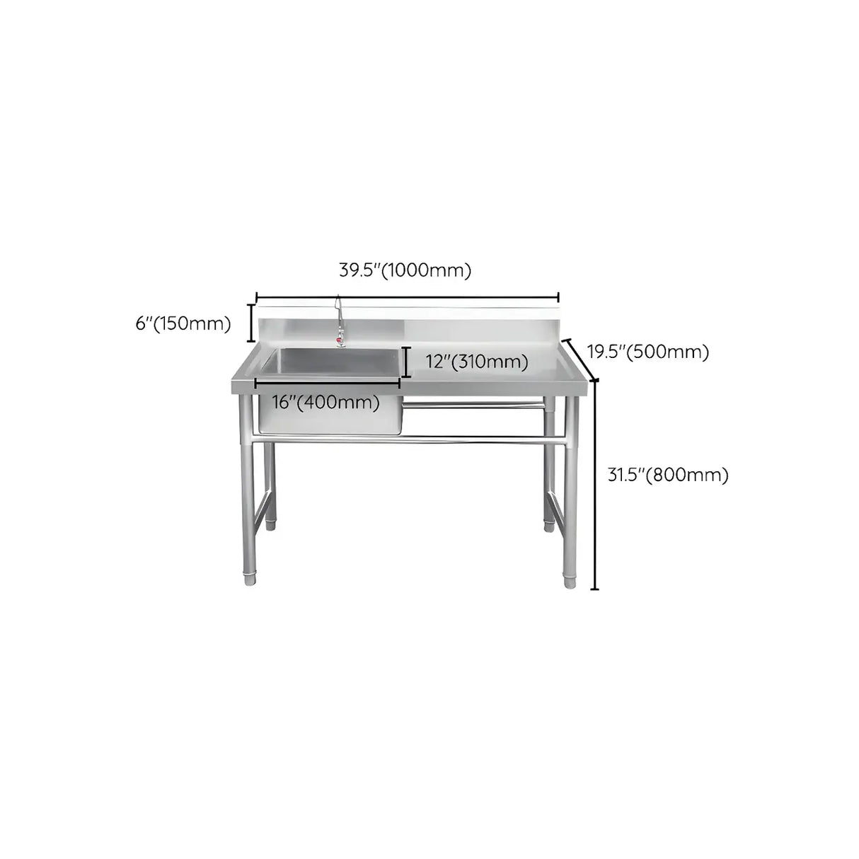 Rust Resistant Stainless Steel Large Kitchen Sink Image - 19