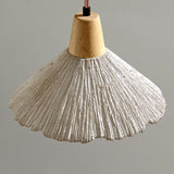 Rustic 3-Light Gray Cone Wood Island Ceiling Light Image - 8