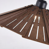 Rustic 3-Light Walnut Wood Cone Island Pendant Light Image - 9