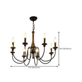 Rustic Adjustable Height Chain Candelabra Chandelier Image - 13