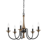 Rustic Adjustable Height Chain Candelabra Chandelier Image - 2