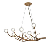 Rustic Branch Wooden Chandelier Dining Room Natural Image - 5