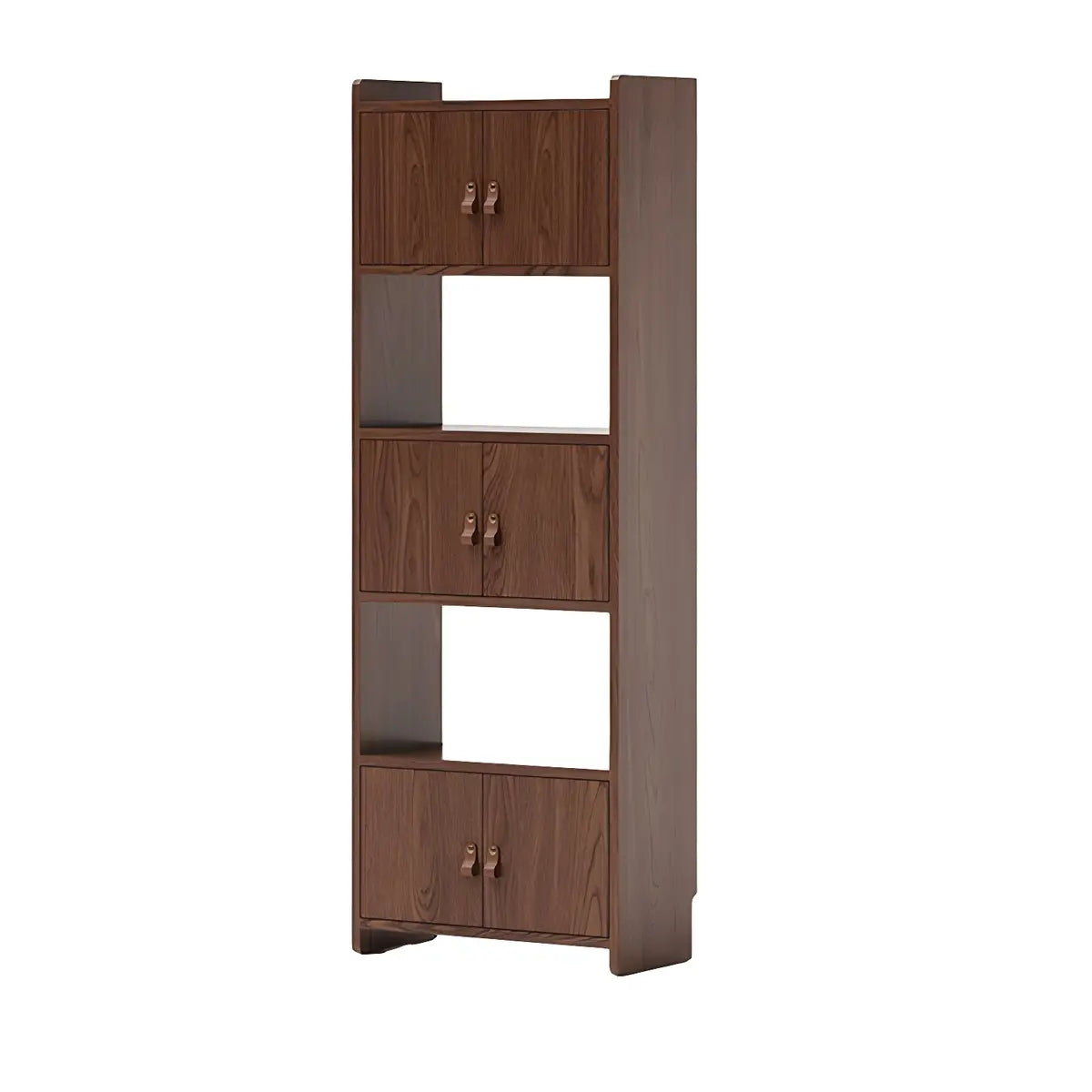 Rustic Brown Cabinets Storage Wood Vertical Bookshelf Image - 10