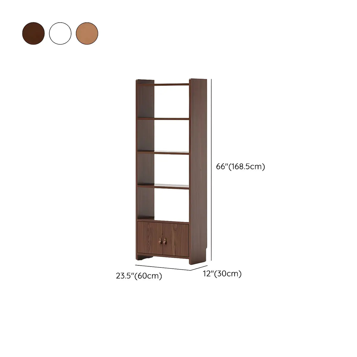 Rustic Brown Cabinets Storage Wood Vertical Bookshelf 