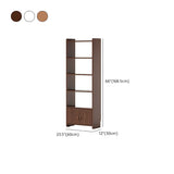 Rustic Brown Cabinets Storage Wood Vertical Bookshelf #size