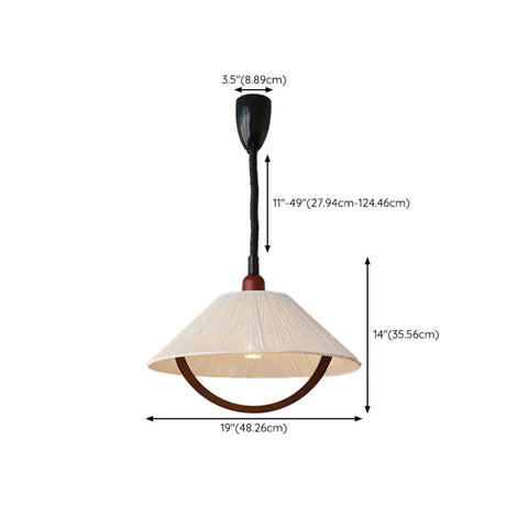 Rustic Classic Cone Rustic Pendant Light Flexible Length Image - 13