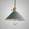 Rustic Cone Brass Pendant Light Adjustable Height Image - 13