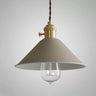 Rustic Cone Brass Pendant Light Adjustable Height Image - 15