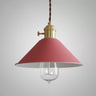 Rustic Cone Brass Pendant Light Adjustable Height Image - 8