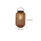 Rustic Elegant Rattan Lantern Outdoor Floor Table Lamp Image - 15