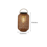 Rustic Elegant Rattan Lantern Outdoor Floor Table Lamp Image - 16