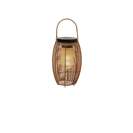 Rustic Elegant Rattan Lantern Outdoor Floor Table Lamp Image - 2