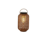 Rustic Elegant Rattan Lantern Outdoor Floor Table Lamp Image - 3