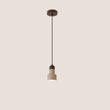 Rustic Geometric Sintered Stone Pendant Light Set Image - 3