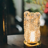 Rustic Glass Table Lamp for Cozy Ambiance Lighting Image - 3