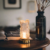 Rustic Glass Table Lamp for Cozy Ambiance Lighting Image - 5