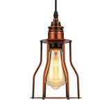 Rustic Industrial Copper Cage Edison Bulb Pendant Light Image - 4