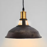 Rustic Industrial Metal Dome Dining Room Pendant Light Image - 5