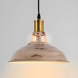 Rustic Industrial Metal Dome Dining Room Pendant Light Image - 7