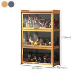 Rustic Natural Bamboo Standard Curio Display Cabinet #size