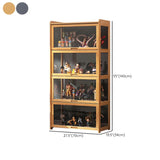 Rustic Natural Bamboo Standard Curio Display Cabinet Image - 23