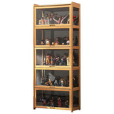 Rustic Natural Bamboo Standard Curio Display Cabinet Image - 6