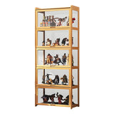 Rustic Natural Bamboo Standard Curio Display Cabinet Image - 9