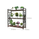 Rustic Rectangle Pine Crate Large Plant Stand Black Image - 22